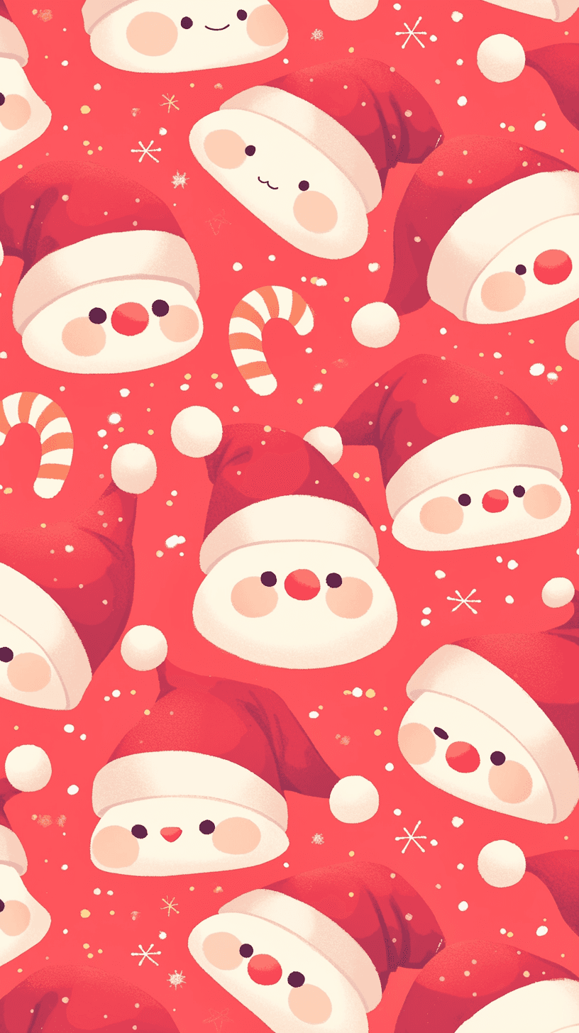 Christmas Santa Dawn original repeating artwork