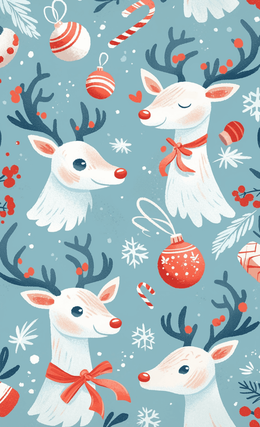 Christmas Animals Snap original repeating artwork