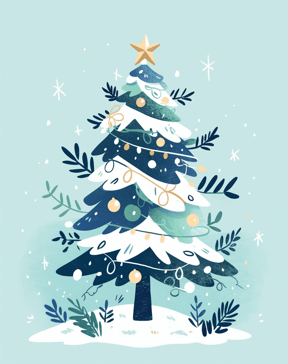 Christmas Tree 054 original repeating artwork