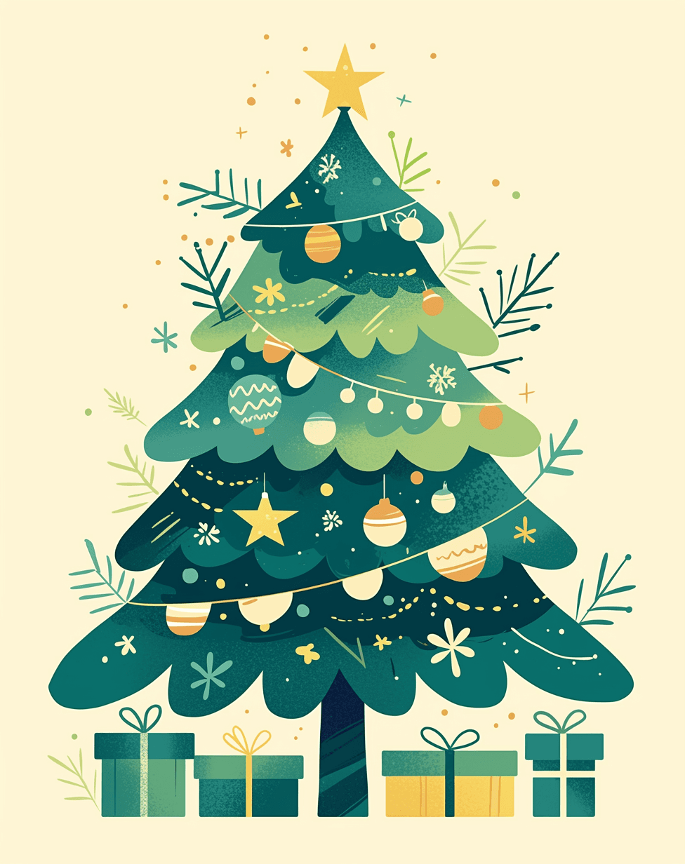 Christmas Tree 629 original repeating artwork