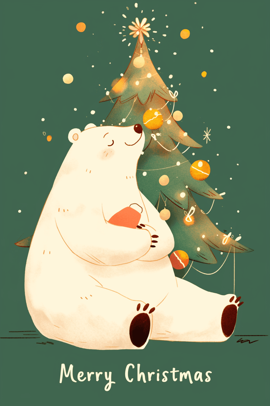 Christmas Animals Festival original repeating artwork