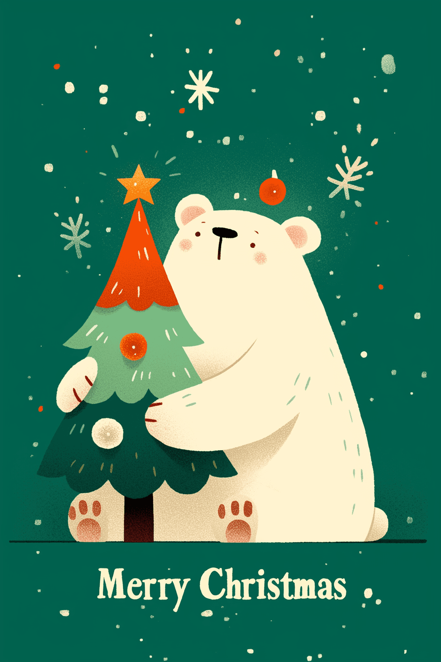 Christmas Animals Prism original repeating artwork