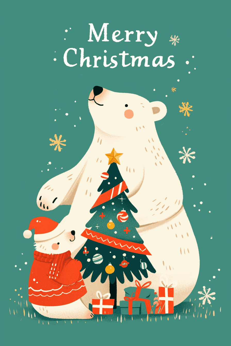 Christmas Animals Carnival original repeating artwork
