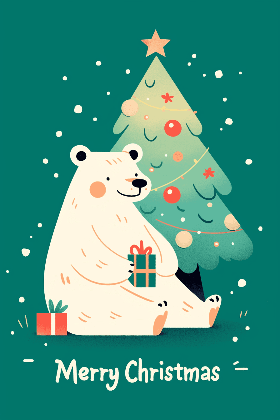 Christmas Animals Flare original repeating artwork
