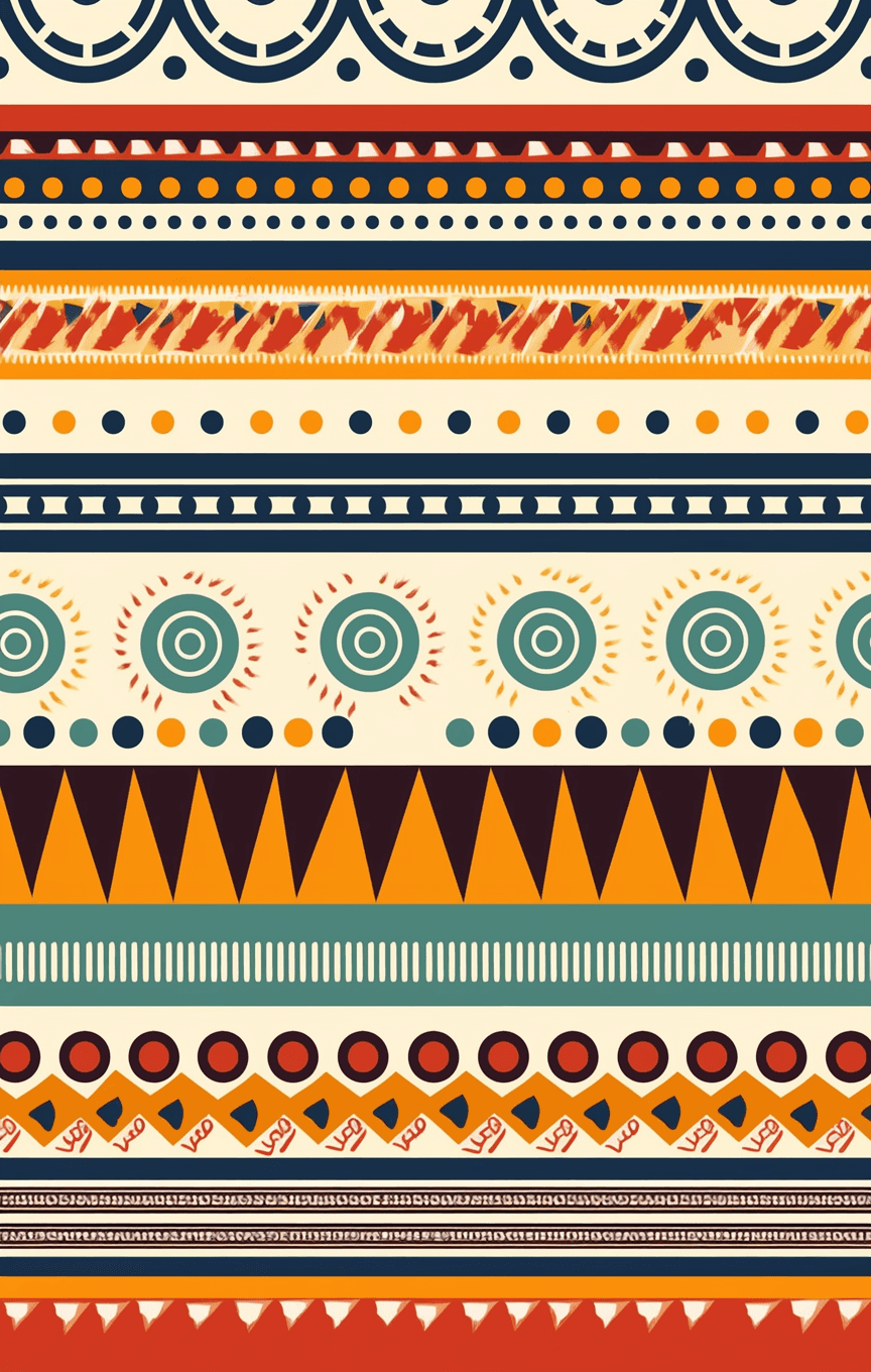 Boho Downtown original repeating artwork