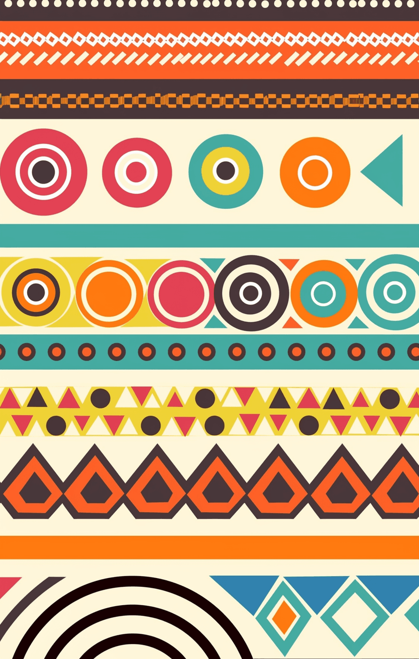 Boho Run original repeating artwork
