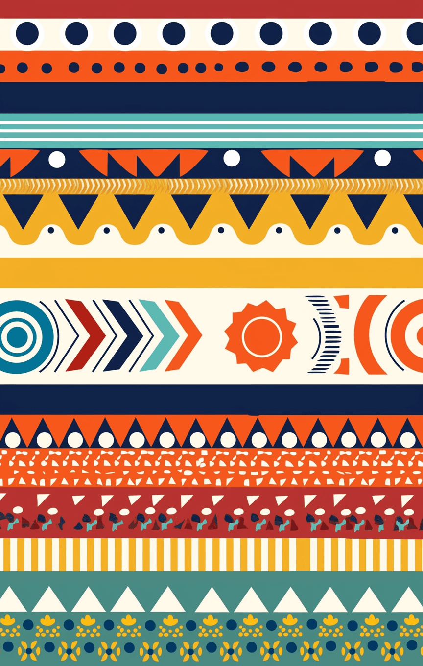 Boho Winter original repeating artwork