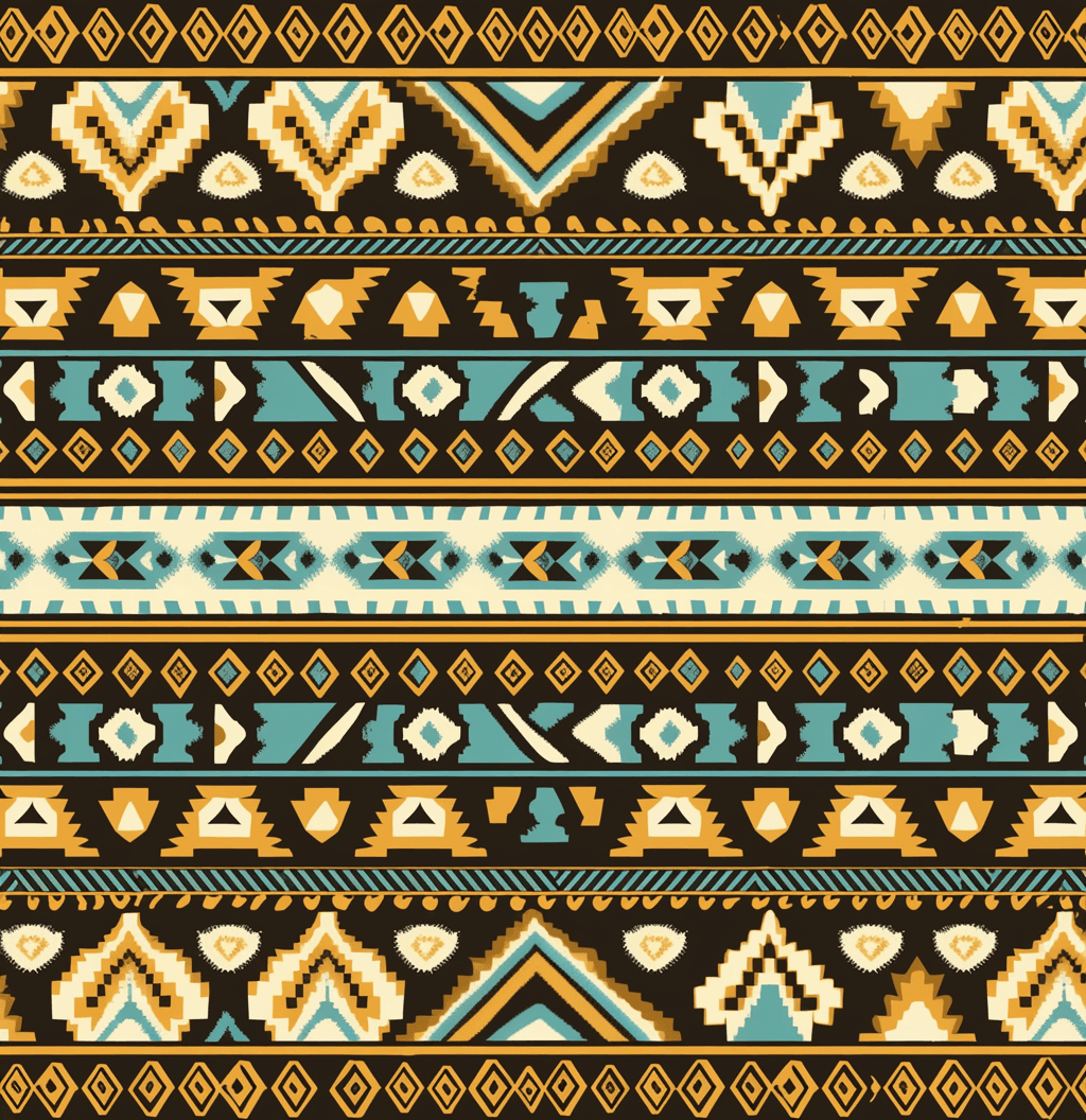 Boho Rooftop original repeating artwork