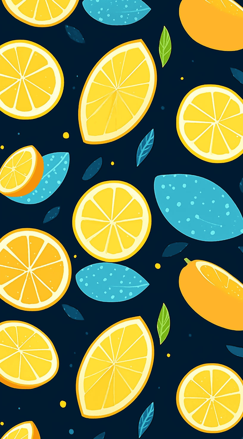 Lemon Bold original repeating artwork