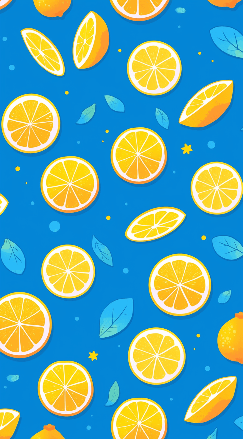 Lemon Bright original repeating artwork