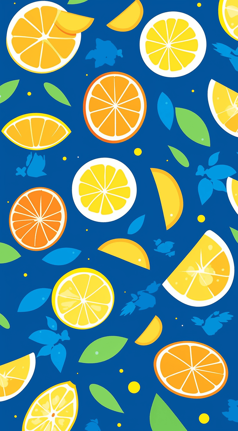 Lemon Shade original repeating artwork