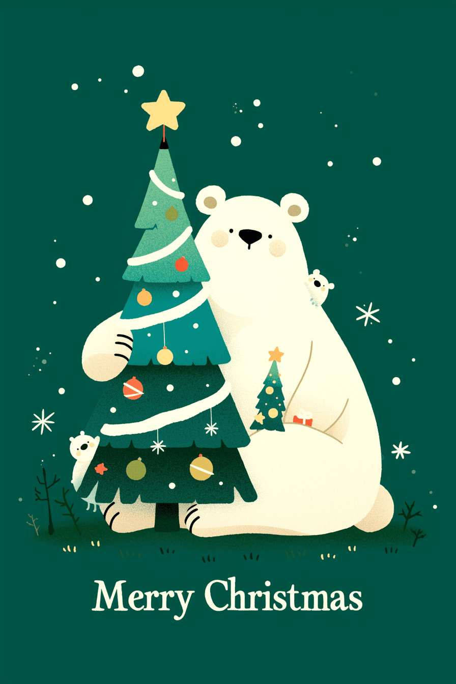 Christmas Animals Burst original repeating artwork
