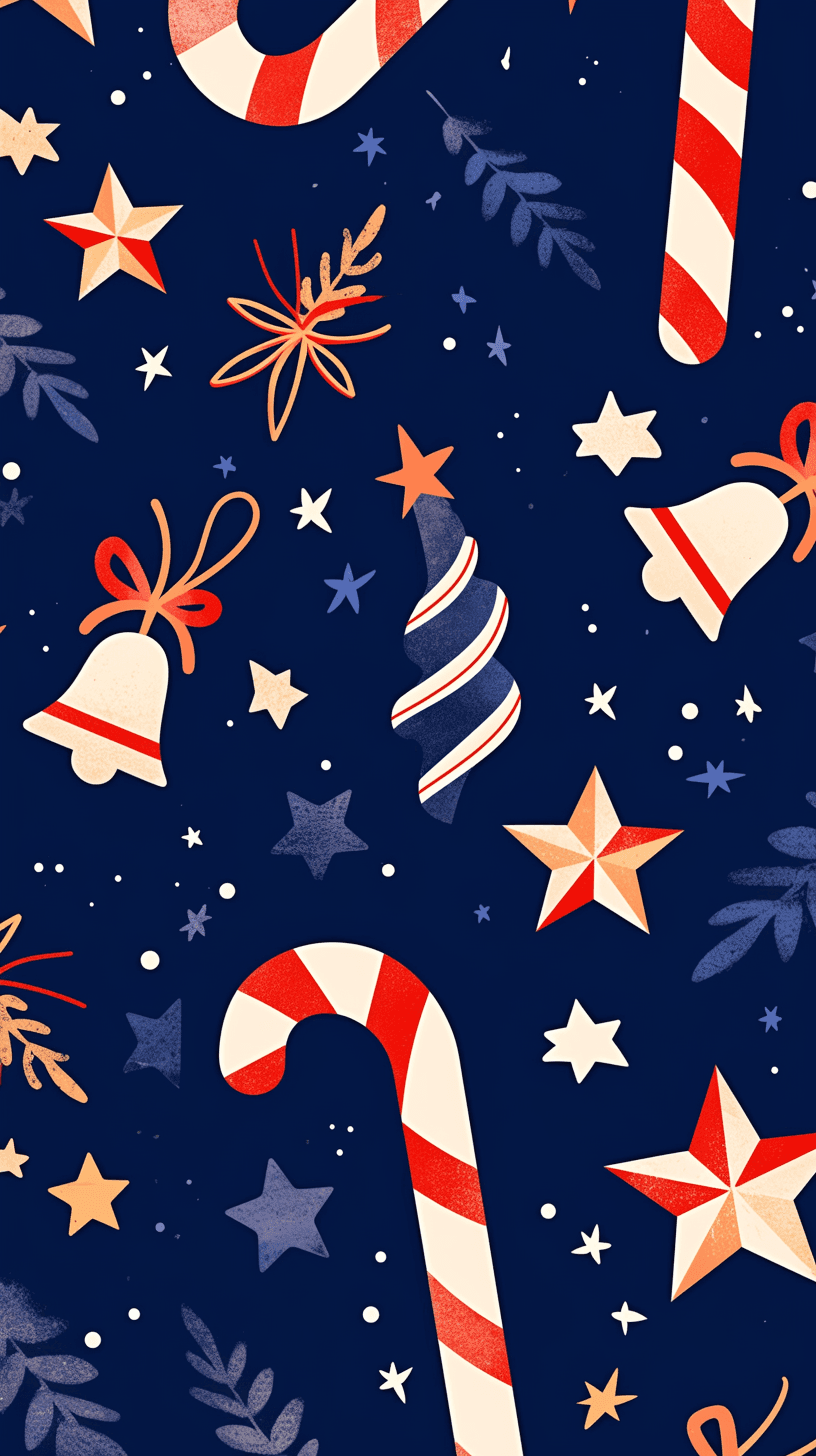 Christmas Animals Fair original repeating artwork