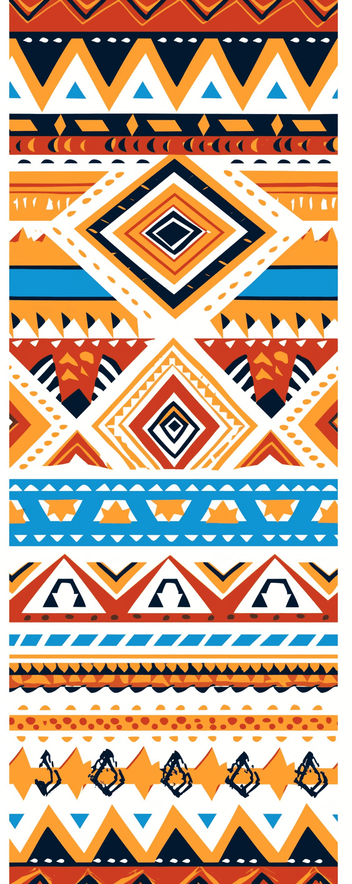 Boho Zip original repeating artwork