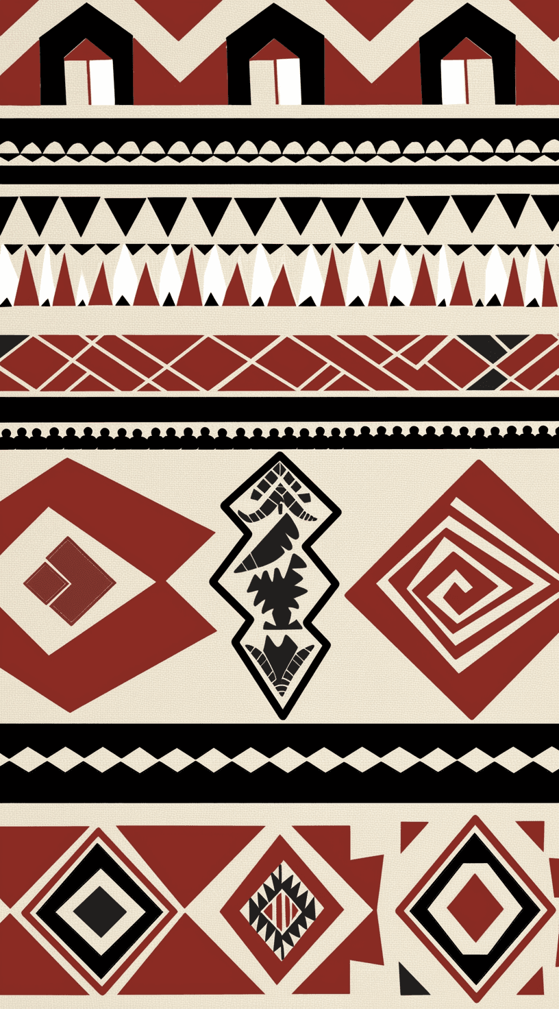 Boho Rise original repeating artwork
