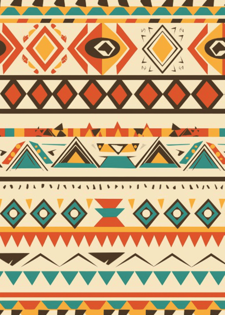 Boho Ivory original repeating artwork