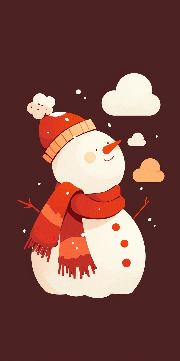 Christmas Snowman Tune original repeating artwork