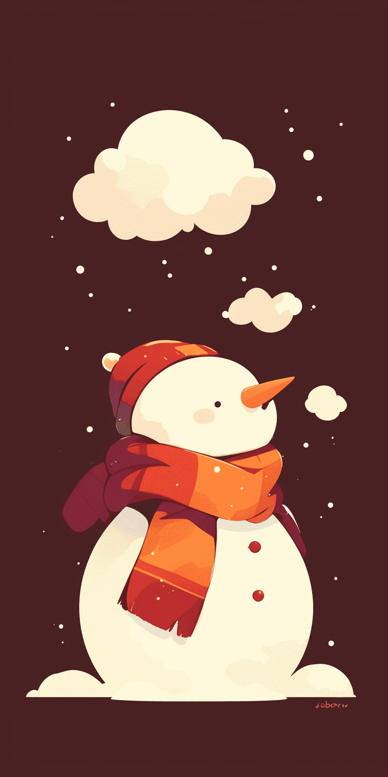 Christmas Snowman Buzz original repeating artwork