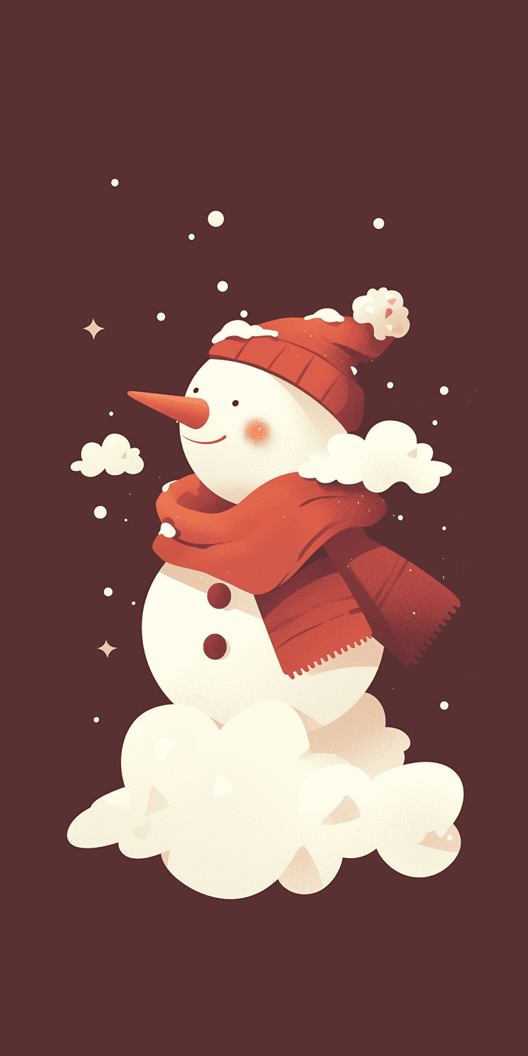 Christmas Snowman Pals original repeating artwork