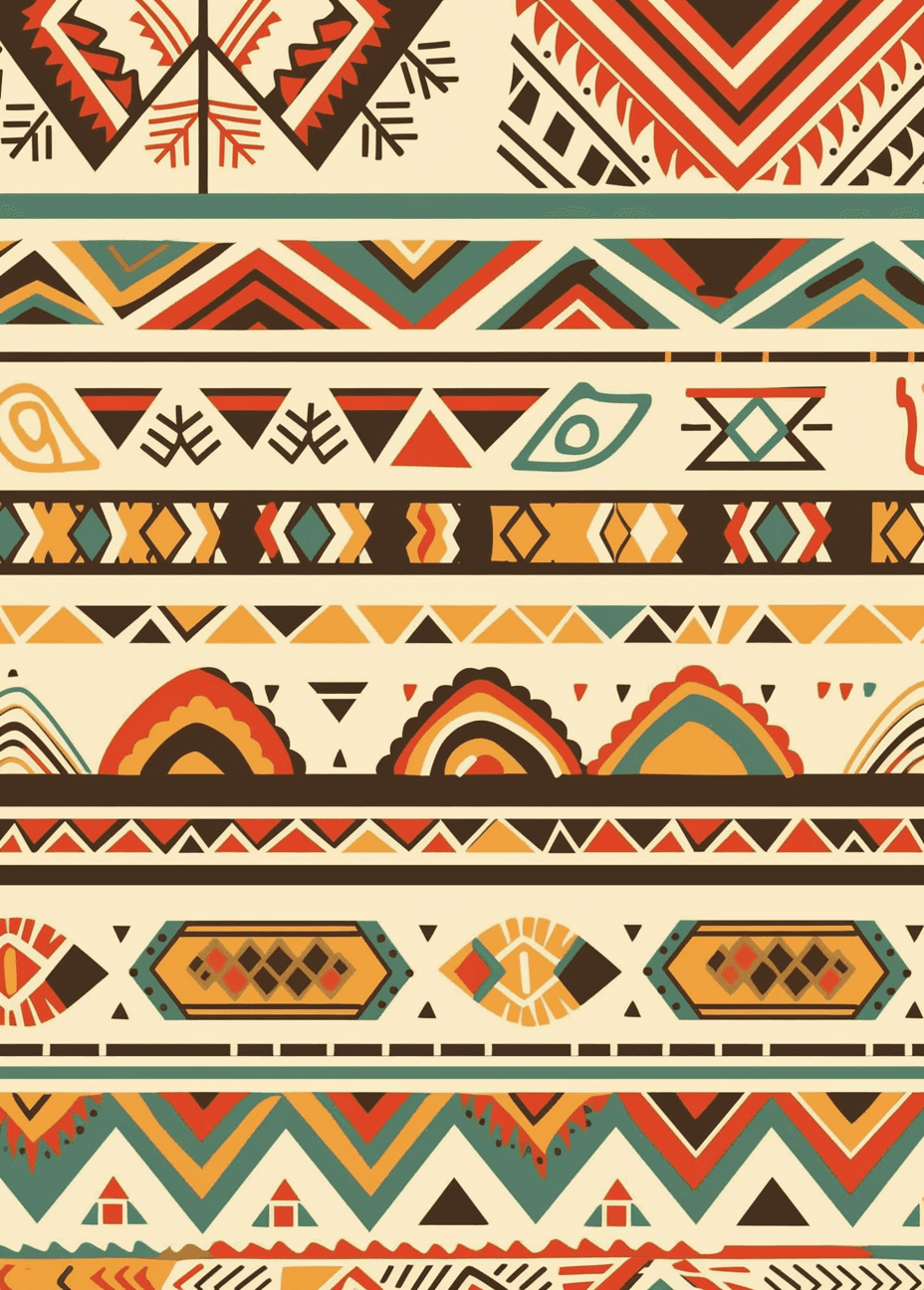 Boho Twilight original repeating artwork