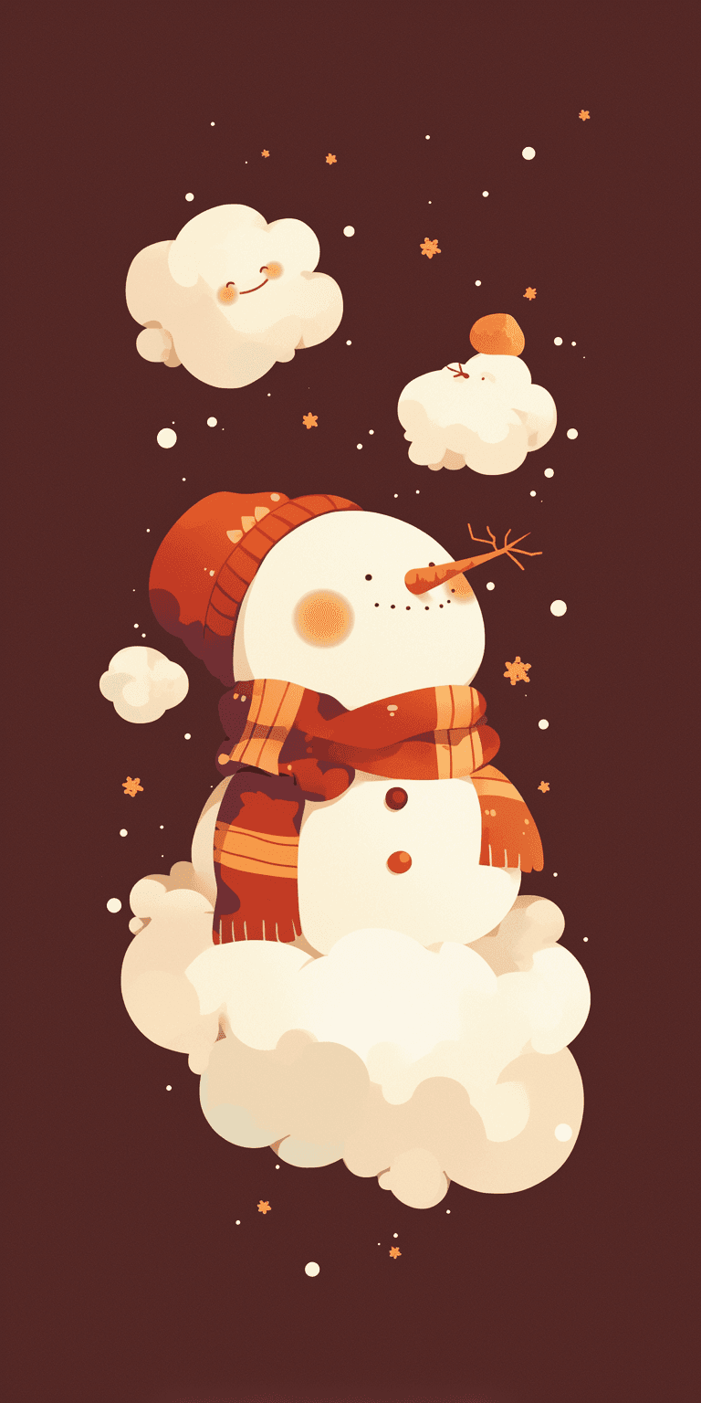 Christmas Snowman Tribe original repeating artwork