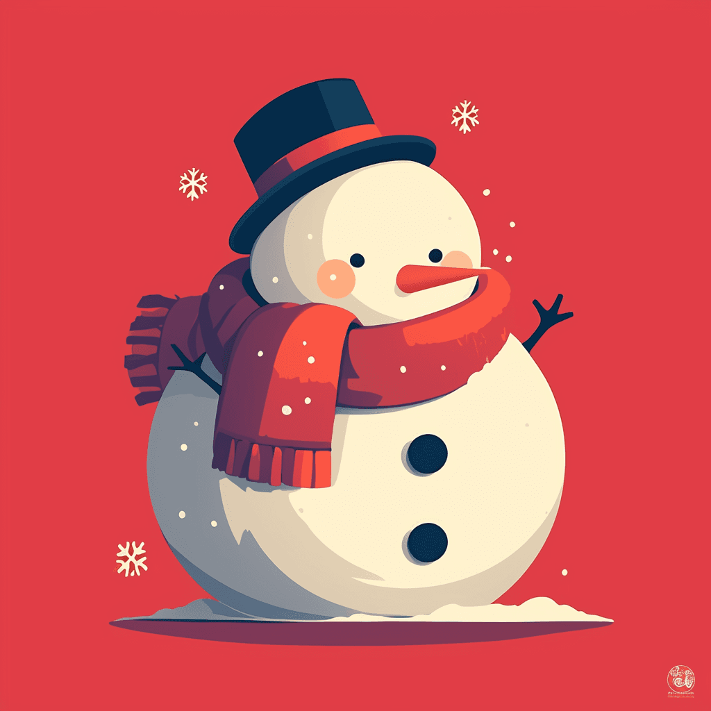 Christmas Snowman Blast original repeating artwork