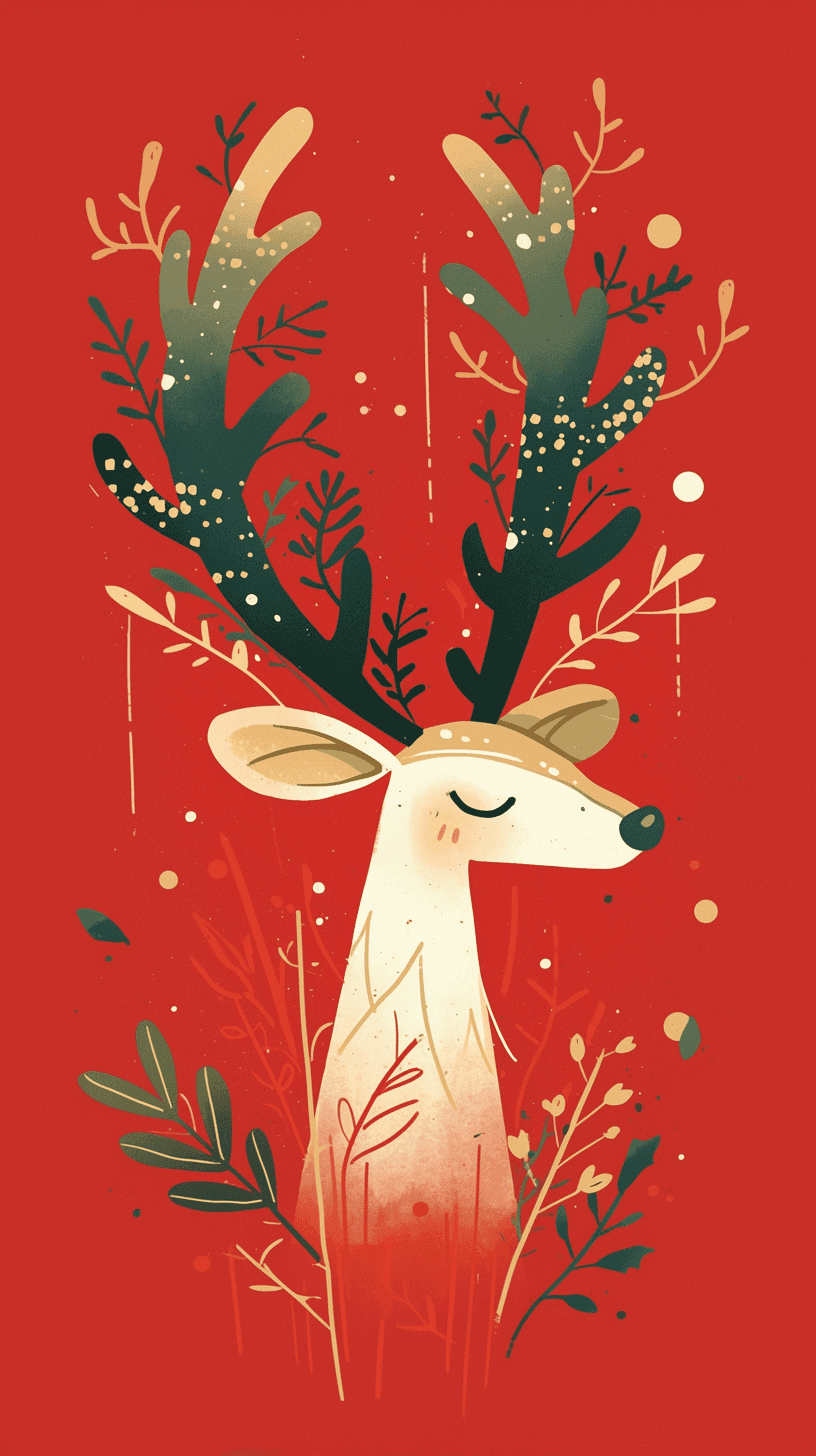 Christmas Animals Loop original repeating artwork