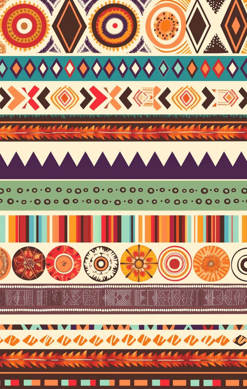 Boho North original repeating artwork