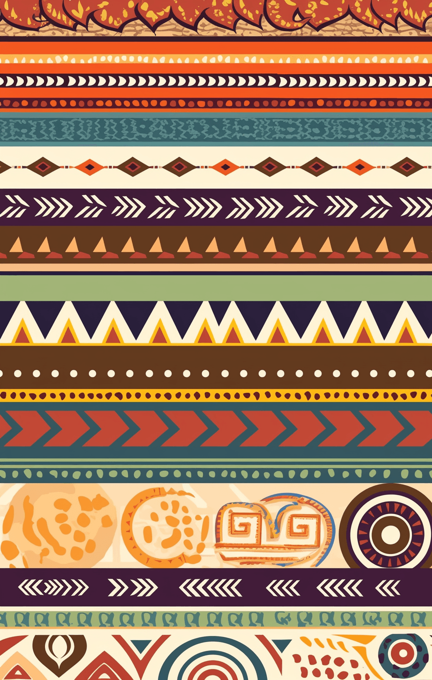 Boho South original repeating artwork