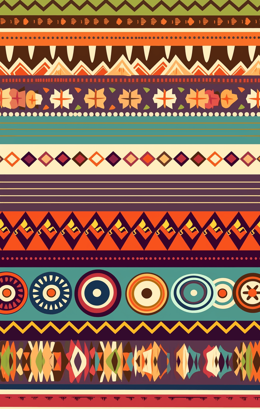 Boho Golden original repeating artwork