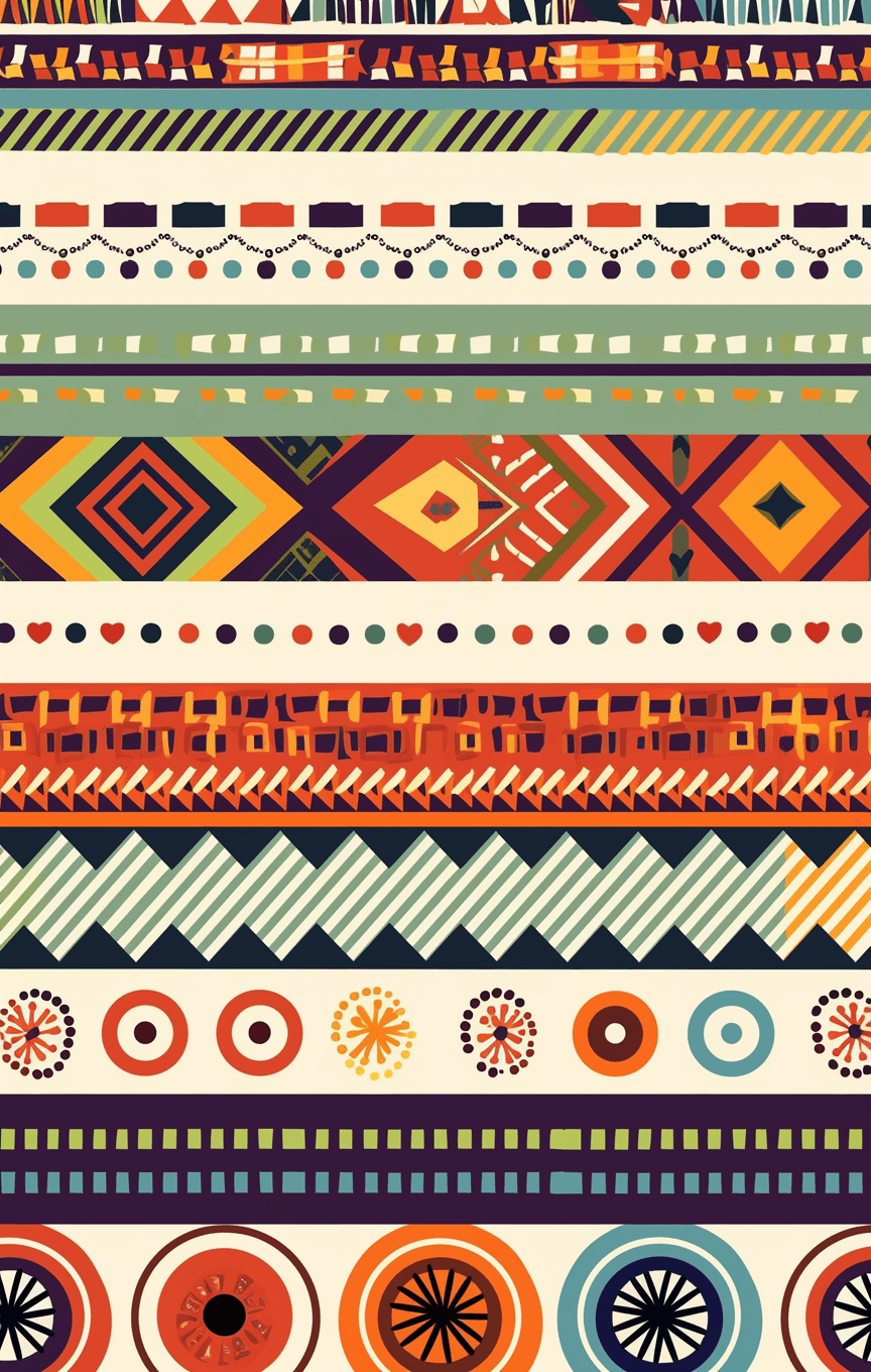 Boho Sprint original repeating artwork