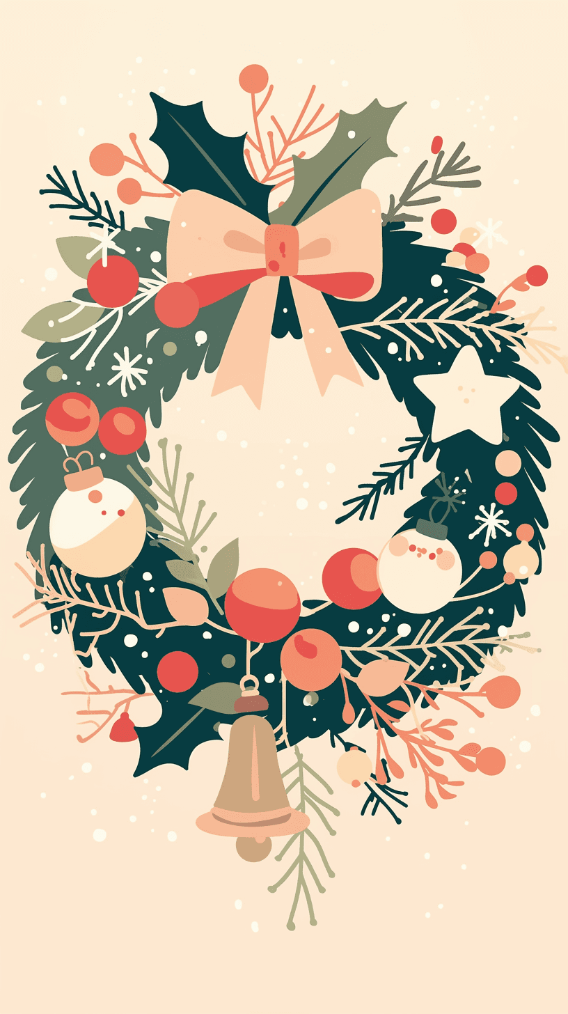 Christmas Wreath 226 original repeating artwork