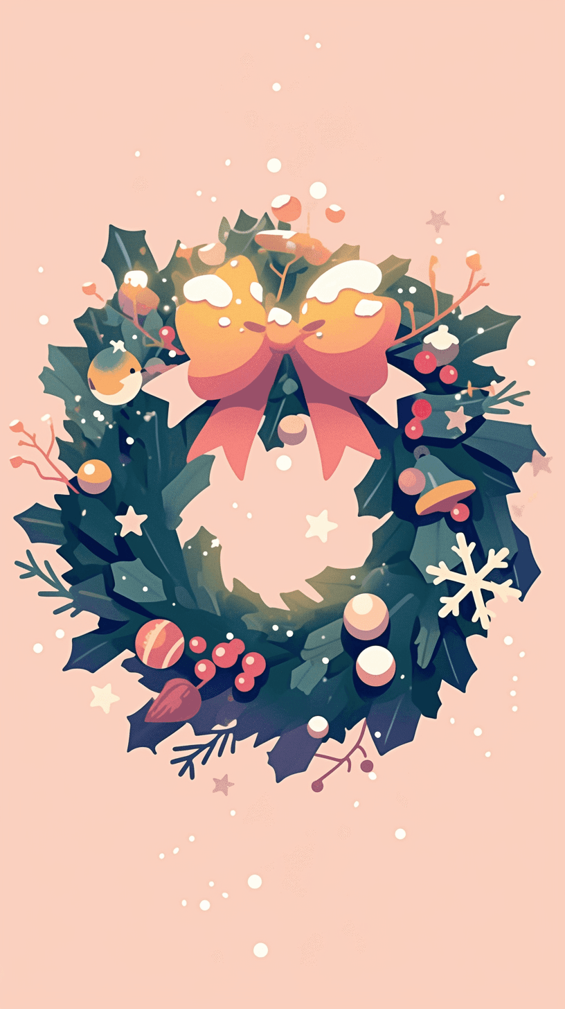 Christmas Wreath 005 original repeating artwork