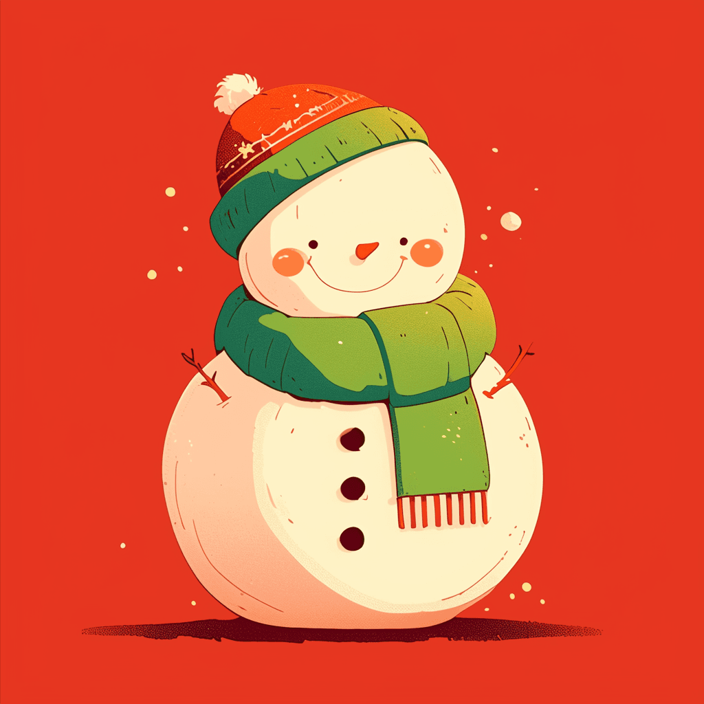 Christmas Snowman Dash original repeating artwork