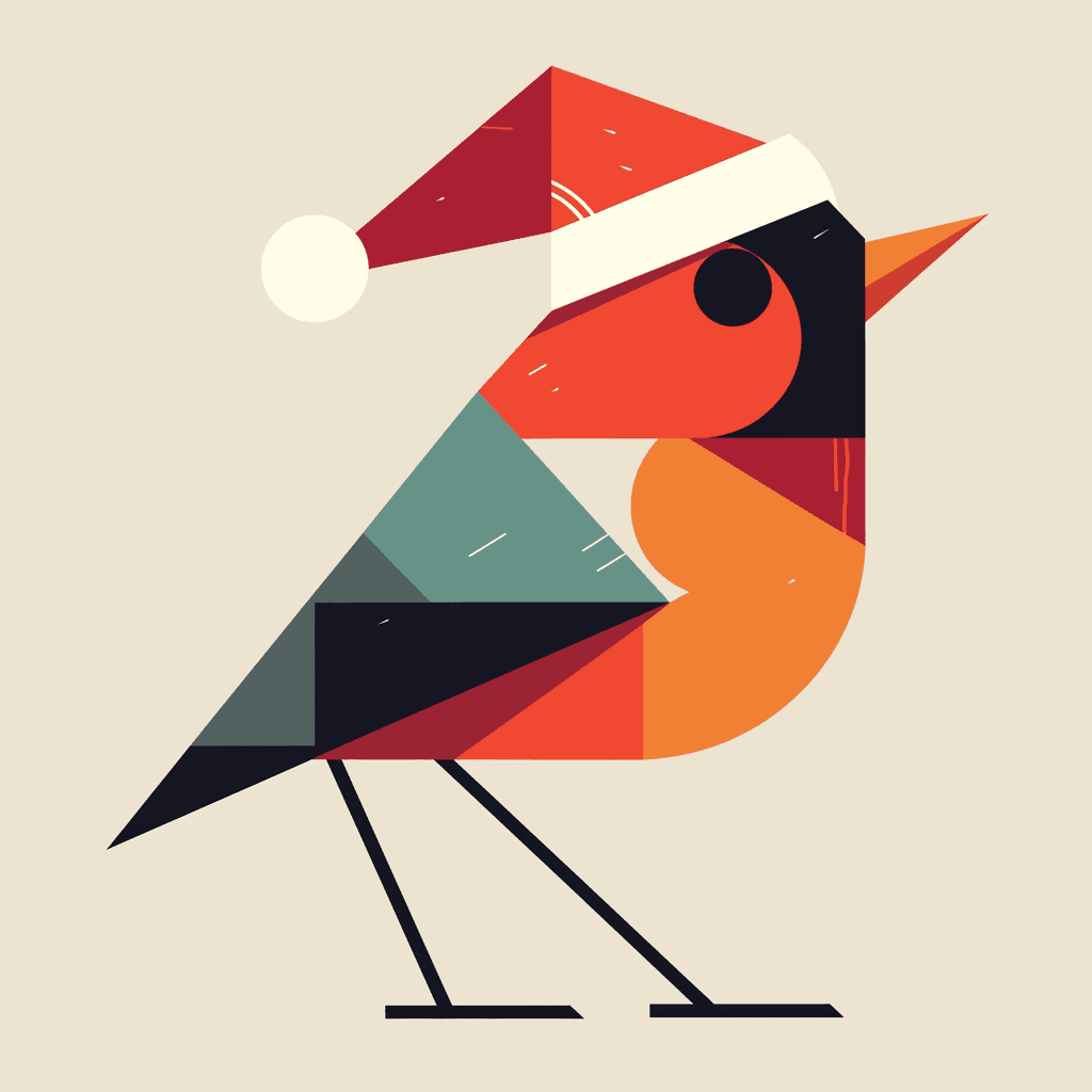 Christmas Animals Blast original repeating artwork