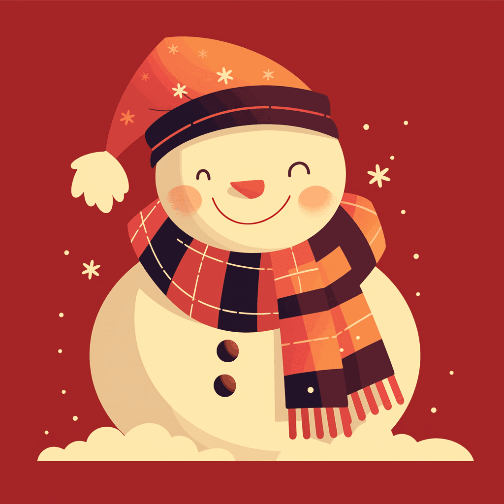 Christmas Snowman Spin original repeating artwork