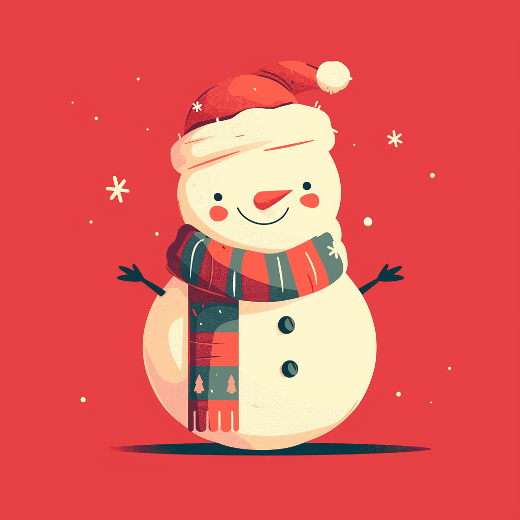Christmas Snowman Show original repeating artwork