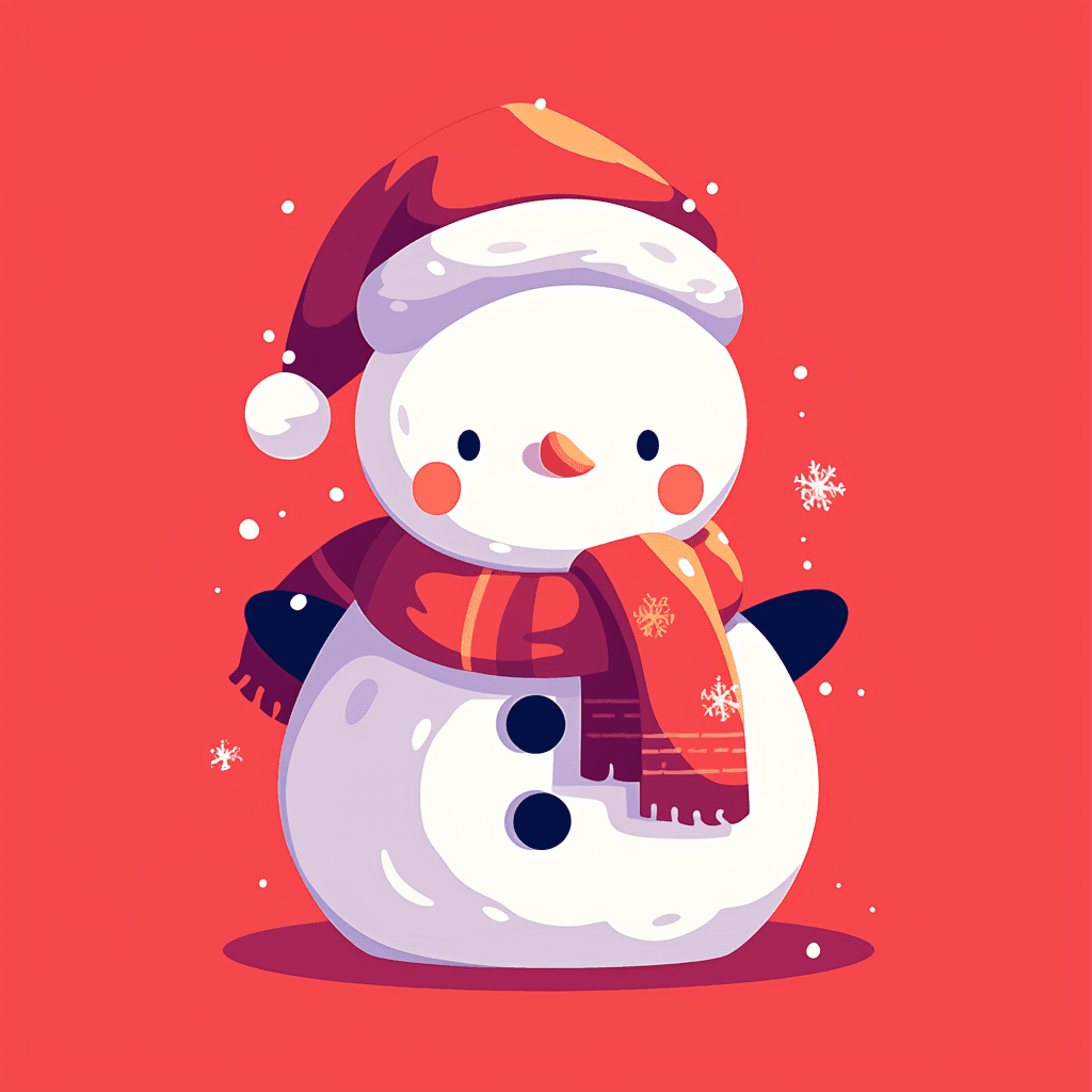 Christmas Snowman Gleam original repeating artwork
