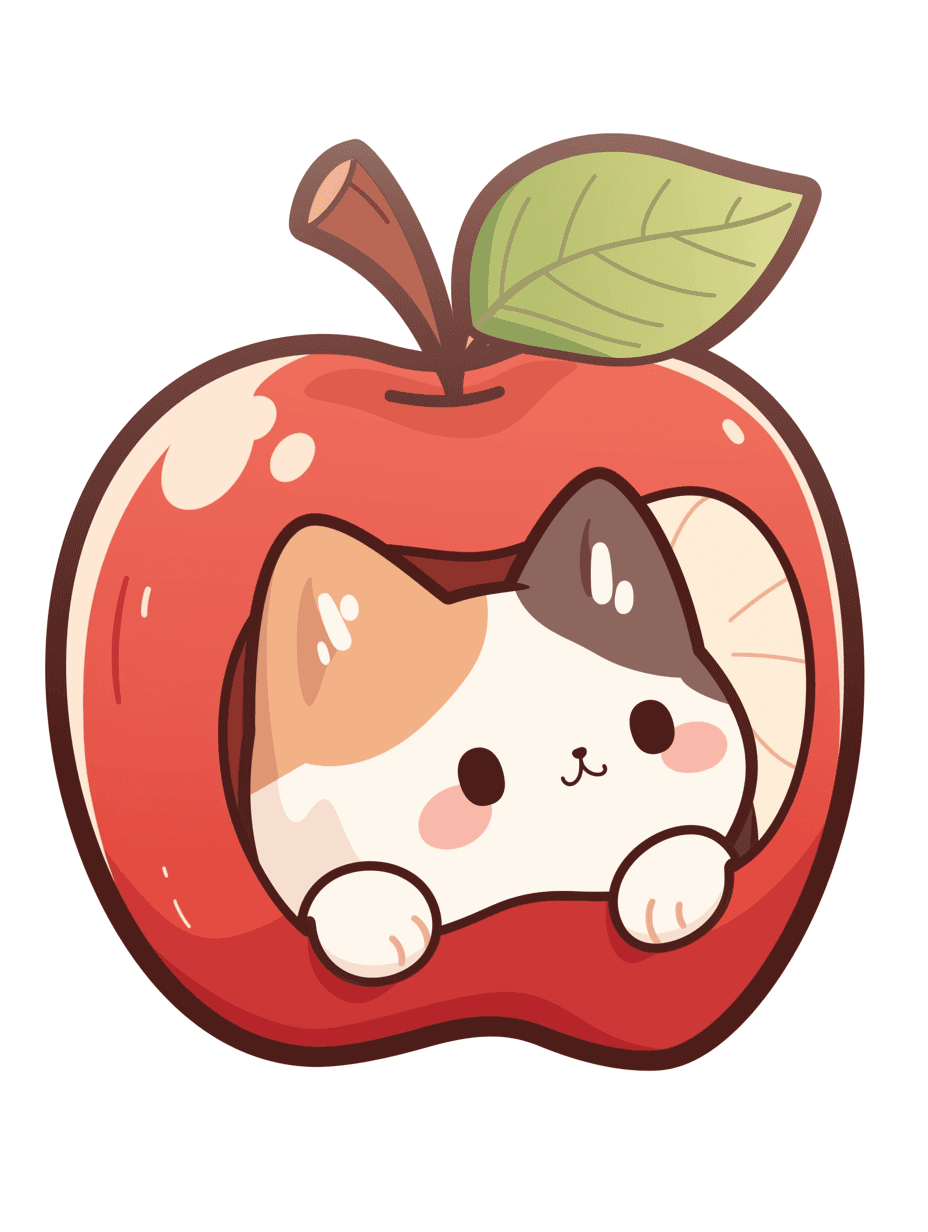 Cat Autumn original repeating artwork