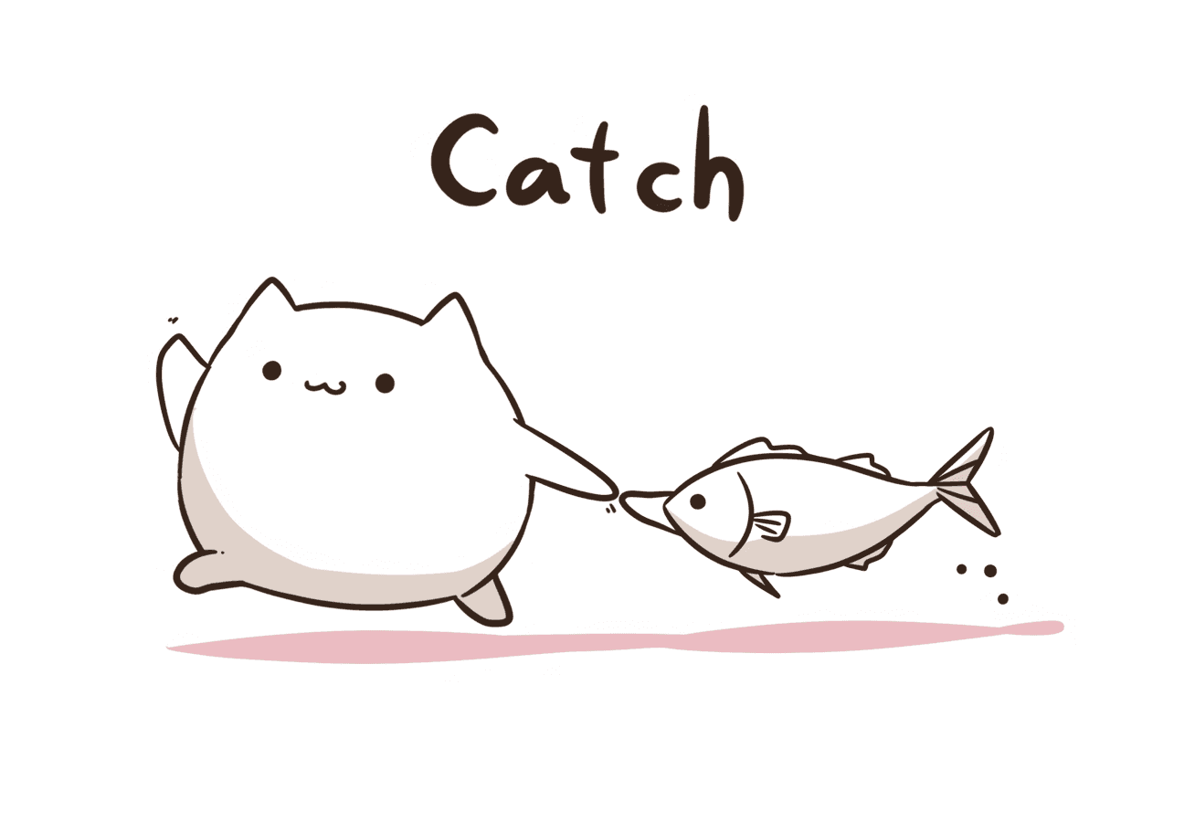 Cat Chase original repeating artwork