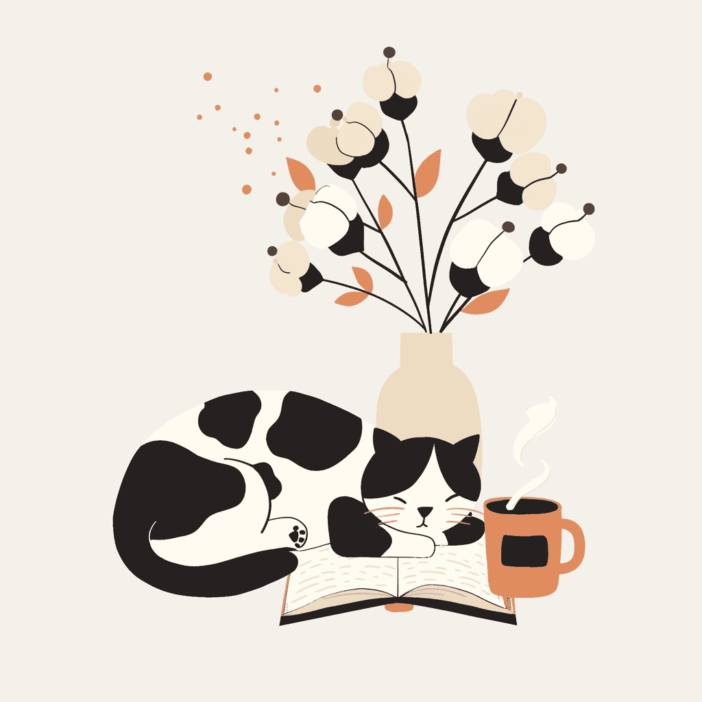 Cat Midnight original repeating artwork