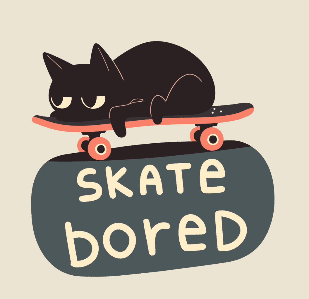 Skateboard Party original repeating artwork