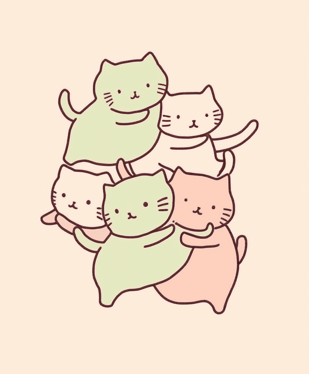 Cat 201 original repeating artwork
