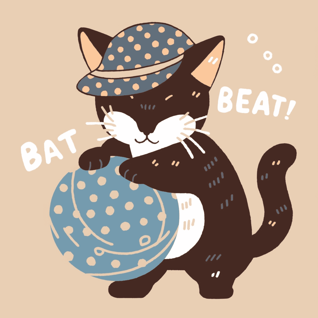 Cat 090 original repeating artwork