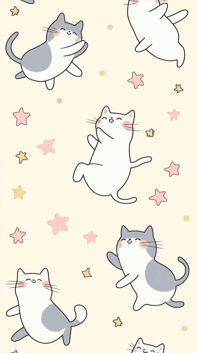 Cat 144 original repeating artwork