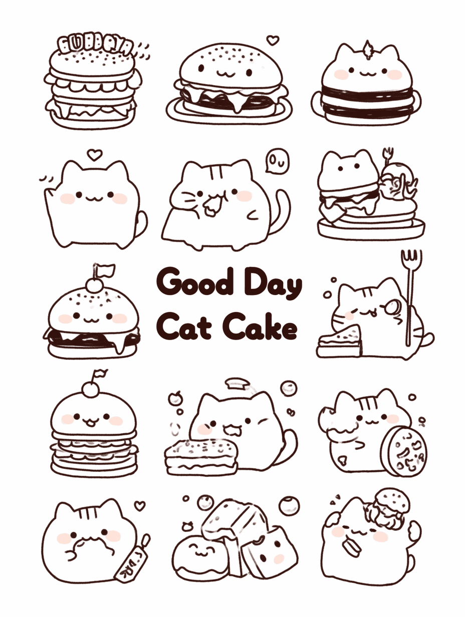 Cat Dawn original repeating artwork
