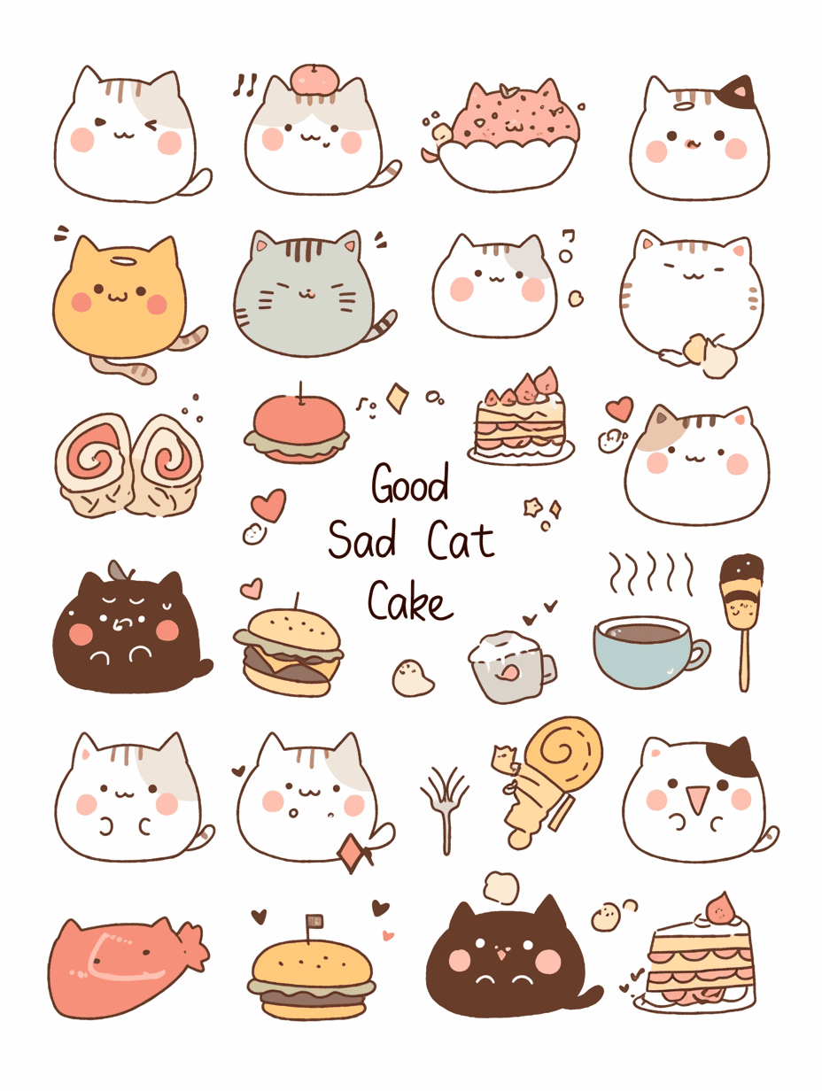 Cat 137 original repeating artwork