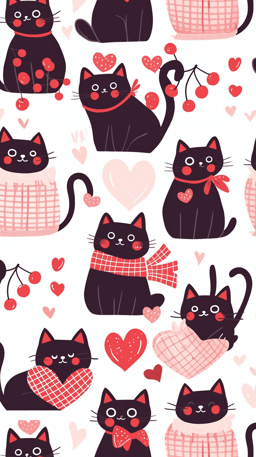 Cat 070 original repeating artwork