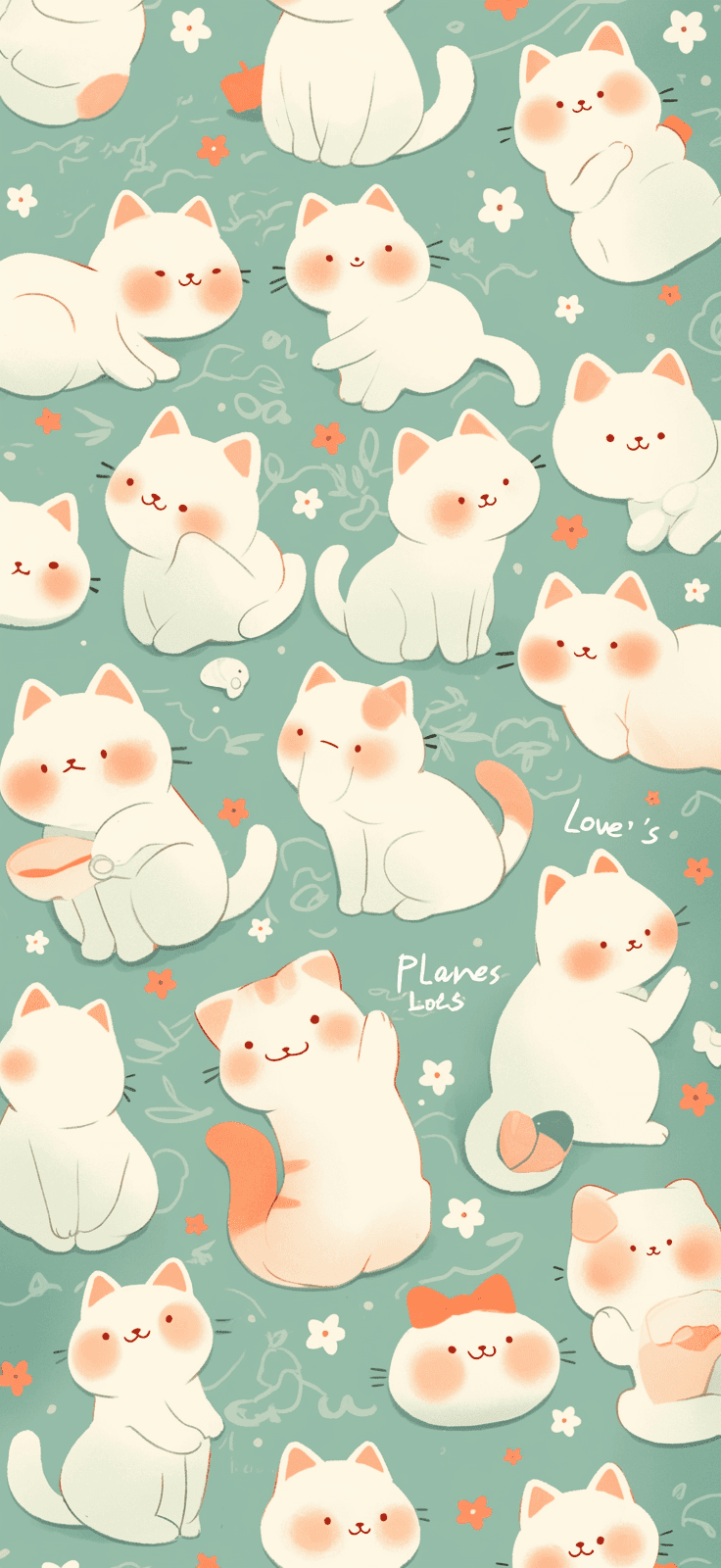 Cat 169 original repeating artwork