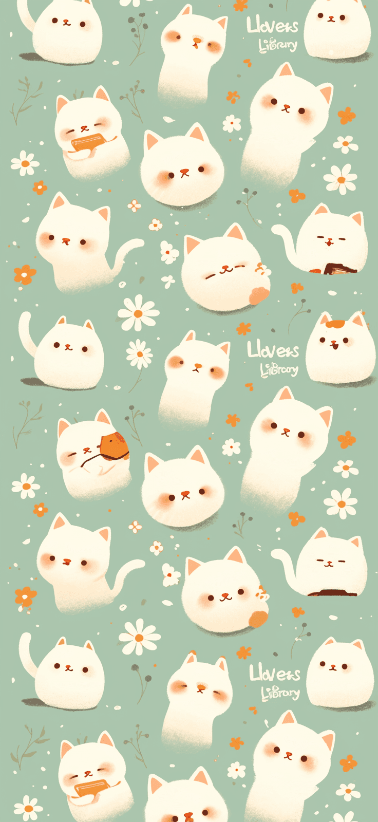 Cat 134 original repeating artwork